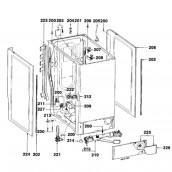 Power block cover for Fagor washing machine (reference 209)