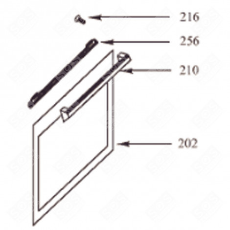 OUTER DOOR GLASS (MARK 202) GAS / ELECTRIC OVENS - AS6021807