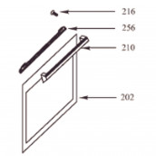Outer door glass (mark 202)