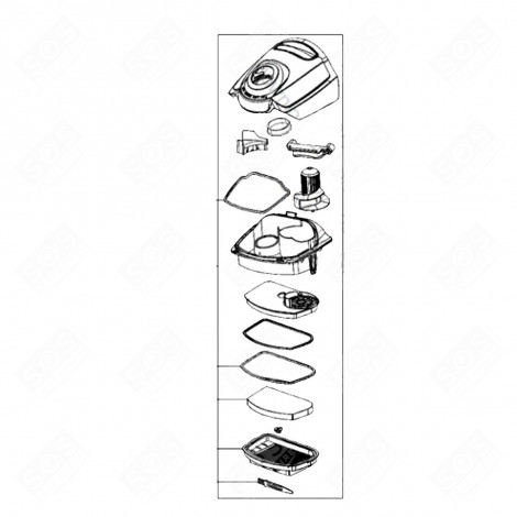 COMPLETE TURQUOISE COVER VACUUM CLEANER  - RS-RT900550