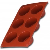 Silicone 6-hole muffin mould diam. 6cm high. 4cm (original)