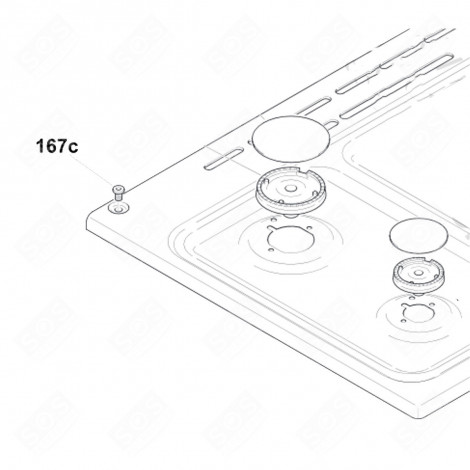 HINGE SUPPORT WITH REFERENCE 167C GAS / ELECTRIC OVENS - 42391175