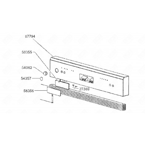 FRONT PANEL (MARK 67794) DISHWASHER - 693739292