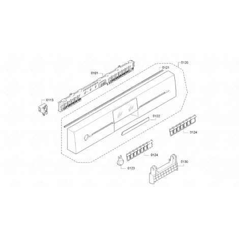 CONTROL PANEL (REFERENCE 120) DISHWASHER - 11000478