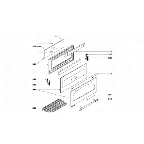 HANDLE (REFERENCE POINT 310) GAS / ELECTRIC OVENS - 74X5945