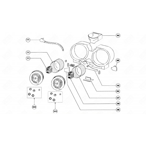 LEFT TURBINE (REFERENCE 306) EXTRACTOR HOOD - 595A50