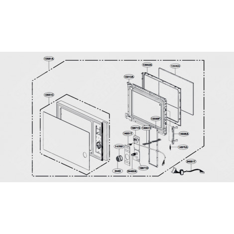 GLASS AND FRAME MARK 13551C MICROWAVE OVENS - ADC75546804