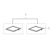 Upper glass shelf (freezer compartment) (original)