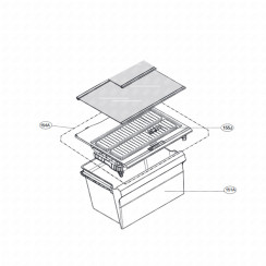 Vegetable bin cover bottom (marking 154a)
