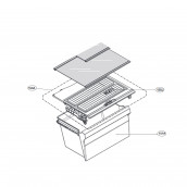 Vegetable bin cover bottom (marking 154a)