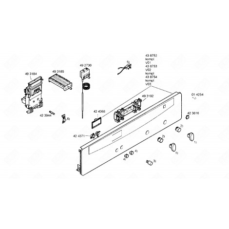 SWITCH (MARK 49 3185) GAS / ELECTRIC OVENS - 00493185