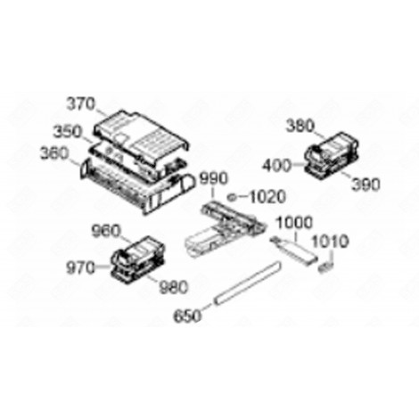MIDDLE RAIL (MARK 990) REFRIGERATOR, FREEZER - 7434523