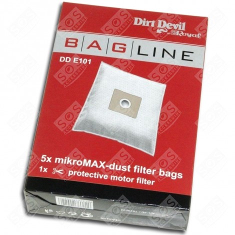 SET OF 5 MICROFIBRE BAGS + FILTER VACUUM CLEANER  - 7020022