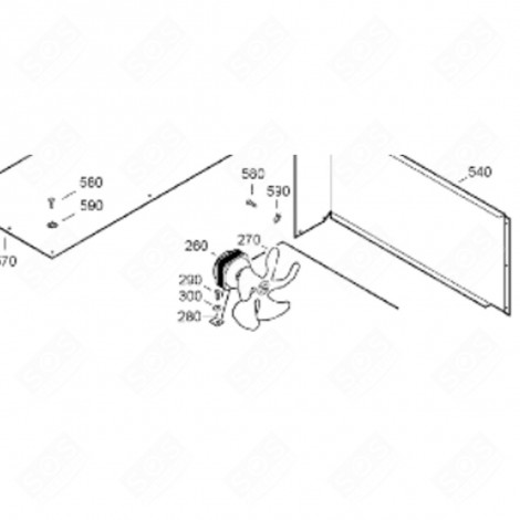 M 4 NUT (NO. 590) REFRIGERATOR, FREEZER - 4115000