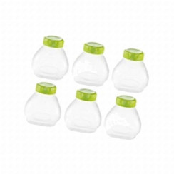 Set of 6 drinking yogurt bottles