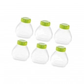 Set of 6 drinking yogurt bottles