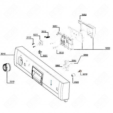PANEL STRIP (REF. 3010) DISHWASHER - 1780237200