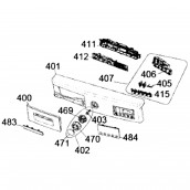 Electronic card, power module (mark 412)