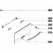 Door glass (mark 302)