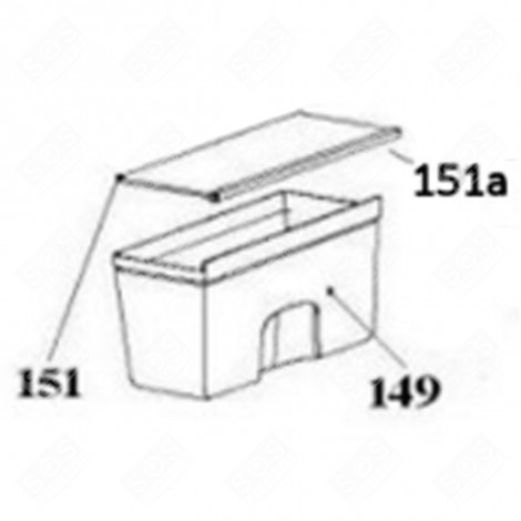 SHELF, VEGETABLE BIN SHELF (MARK 151) REFRIGERATOR, FREEZER - 49042266