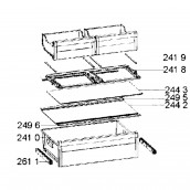 Original short glass shelf (mark 244 2)