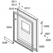 Freezer door (reference number 0203)