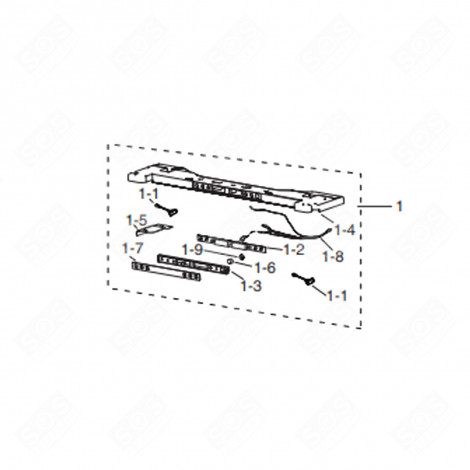 CONTROL PANEL NO. 1 ORIGINAL REFRIGERATOR, FREEZER - DA97-11802X