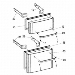 Drawer lower gasket (Original) (Marker 26)