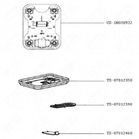 BATTERY COVER (REFERENCE TS-07012460) SMALL HOUSEHOLD APPLIANCE - TS-07012460