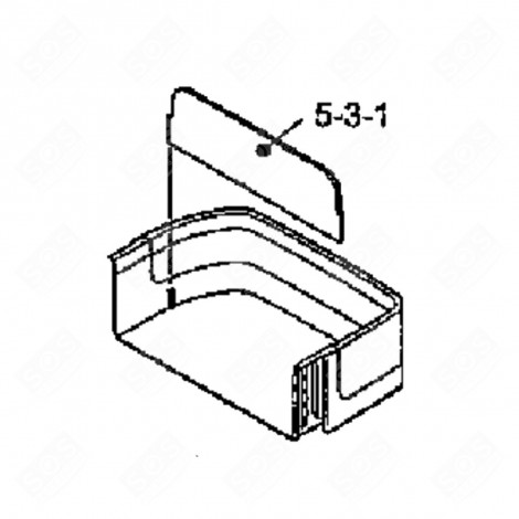 SHELF SEPARATOR (REFERENCE 5-3-1) REFRIGERATOR, FREEZER - 58172