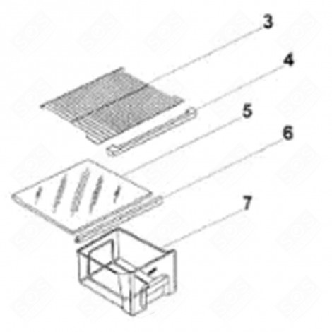 VEGETABLE CONTAINER (MARK 7) REFRIGERATOR, FREEZER - 134A96