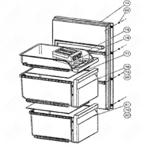 ICE CUBE CONTAINER (MARK 76) REFRIGERATOR, FREEZER - 131F12