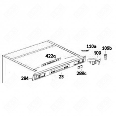 CONTROL PANEL (REFERENCE 284) REFRIGERATOR, FREEZER - 49039101