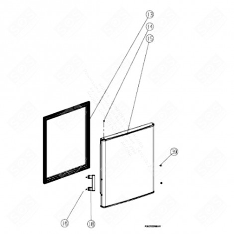 ORIGINAL DOOR HANDLE (MARK 18) REFRIGERATOR, FREEZER - 4055318218