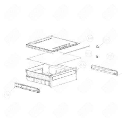 VEGETABLE CONTAINER (REFERENCE 1468) REFRIGERATOR, FREEZER - 5940510500