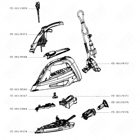 FRONT OF HANDLE AND PUMP (REFERENCE CS-00139373) STEAM IRONS / STEAM GENERATOR IRONS - CS-00139373