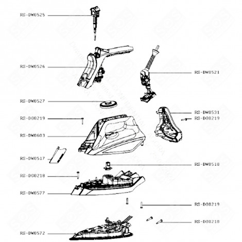 FRONT HANDLE AND PUMP (RS-DW0526) STEAM IRONS / STEAM GENERATOR IRONS - RS-DW0526