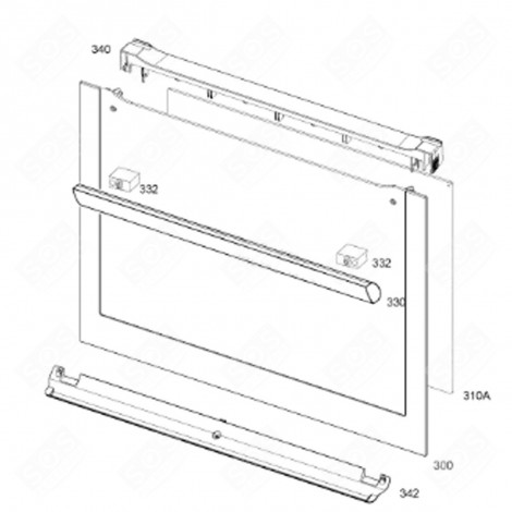 ORIGINAL OUTER DOOR GLASS (REFERENCE 300) GAS / ELECTRIC OVENS - 5613093060 