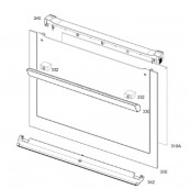 Original outer door glass (reference 300)
