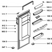 Brown handle screw cover (ref. 111 8) (original)