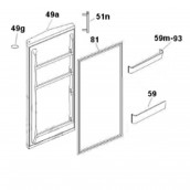 Refrigerator door seal (marking 81)
