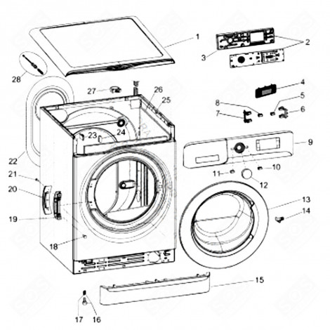 COMPLETE ORIGINAL PORTHOLE (REFERENCE 13) WASHING MACHINES - C00521846