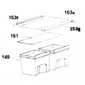 Shelf, vegetable bin shelf (mark 151)