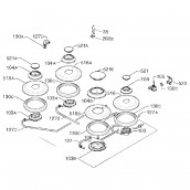 Left auxiliary burner tube (mark 127c)