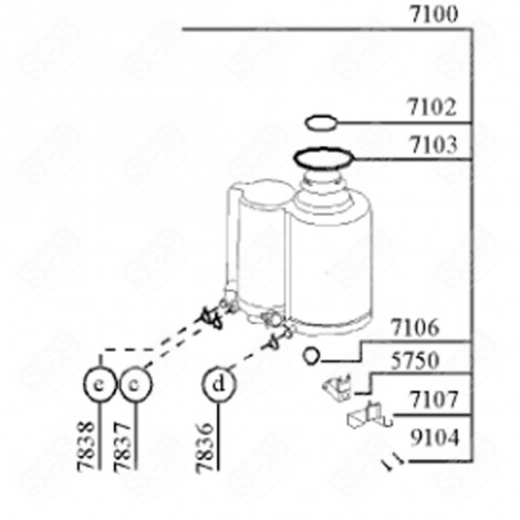SOFTENER SEAL (MARK 710) DISHWASHER - 481246668645
