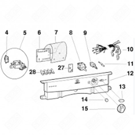RED INDICATOR LAMP (MARK 11) DISHWASHER - C00096881