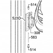 Top fixing pin (reference 563)