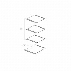 Shelf, freezer section (reference 18) 300X207.7 mm