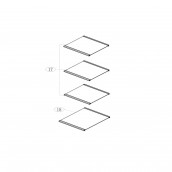 Shelf, freezer section (reference 18) 300X207.7 mm