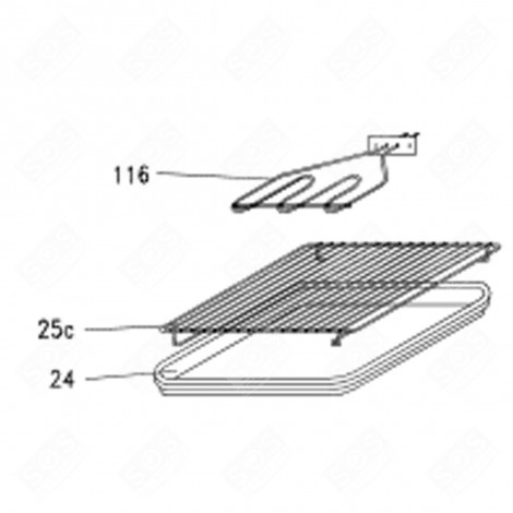 ORIGINAL OVEN GRID (MARK 25C) GAS / ELECTRIC OVENS - 92779180